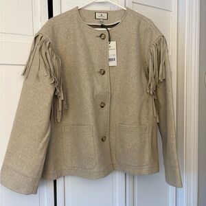 Tuckernuck Melange Gray Fringe Purcell Jacket